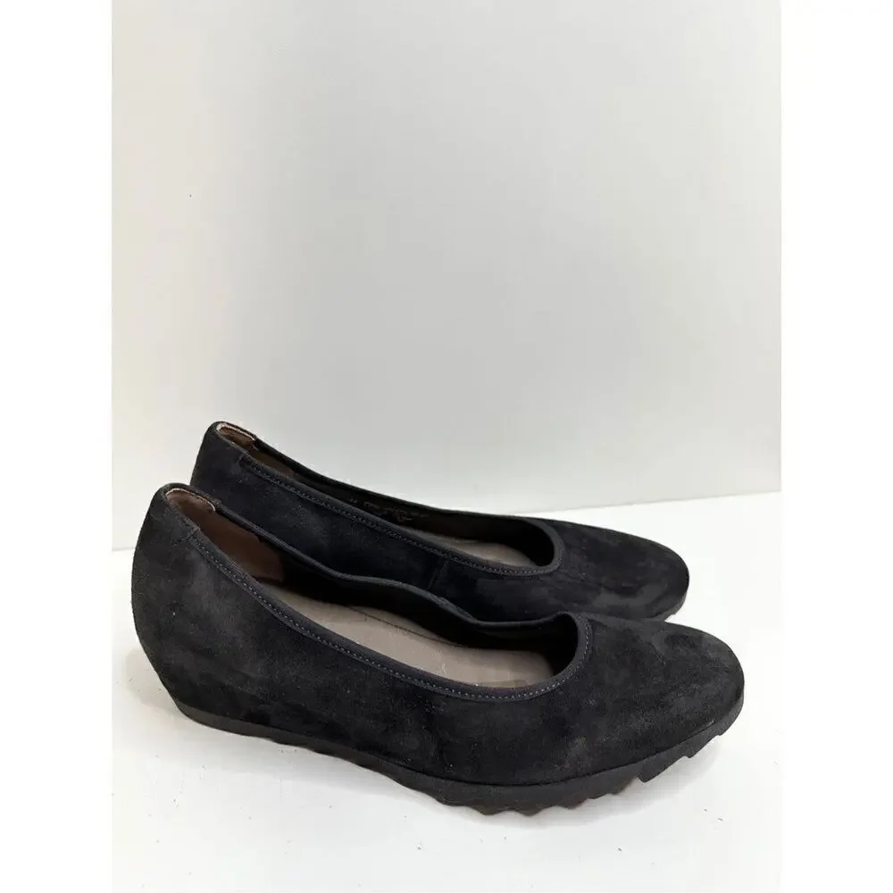 Garbor Sacchetto Womens Wedge Pump Slip On Shoes‎ Black Suede Size 9.5 US 7.5UK